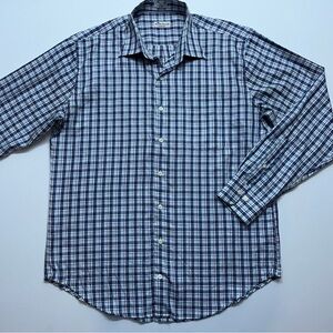 Peter Millar Crown Soft Dress Shirt Mens Size Large Button Down Cotton Silk